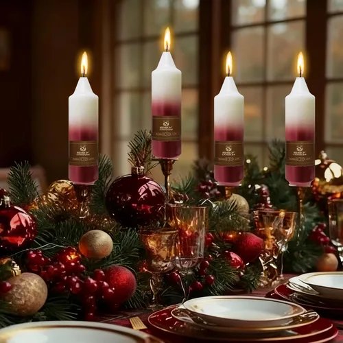 Miniatura 32 de Velas en espiral de Navidad, velas cónicas doradas, 10 pulgadas, sin perfume, para regalo de invierno, vacaciones, Navidad, decoración del hogar