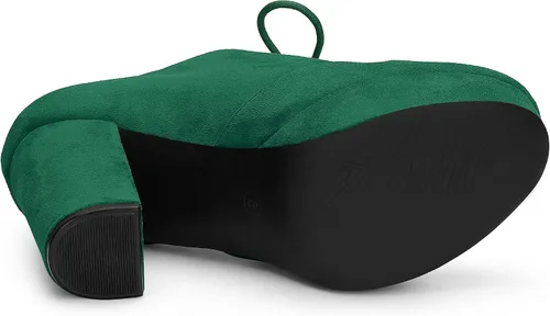 Miniatura 6 de Allegra K Botas de plataforma con cordones gruesos para mujer