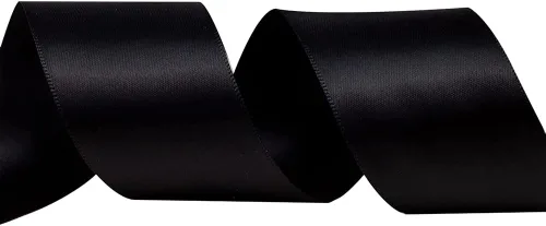 Miniatura 4 de LIUYAXI Cinta negra de doble cara, 1-1/2 pulgadas x 50 yardas, uso para envoltura de regalos, ramos de flores, fabricación de lazos, decoración