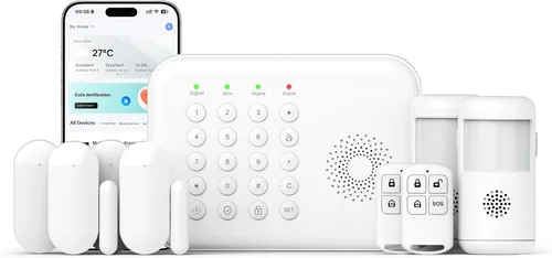 PGST Sistema de alarma para el hogar, sistema de alarma para seguridad en el hogar, control remoto inalámbrico WiFi, aplicación de alerta, sensor de