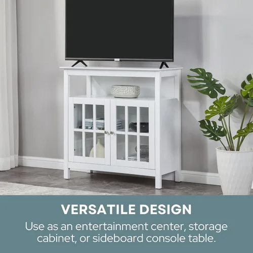 Miniatura 7 de Convenience Concepts Big Sur Highboy Soporte de TV de 36 pulgadas, moderno centro de entretenimiento para televisores de hasta 40 pulgadas, armario