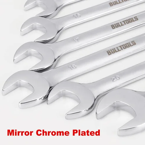 Miniatura 9 de BULLTOOLS Juego de llaves combinadas de 32 piezas, llaves SAE y métricas de 1/4"-1" y 7mm-22mm, extremo de caja de acero al cromo vanadio y extremo