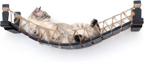 Miniatura 9 de Catastrophic Creations Puente para gatos de 50 pulgadas montado en la pared para gatos y sala de estar, juguete ideal para escalar y alternativa al