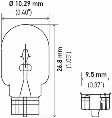 Miniatura 3 de Bombilla Hella 2821TB 2821 12 V 3 W W2.1X9.5D T3.25 E1 (2), Multi