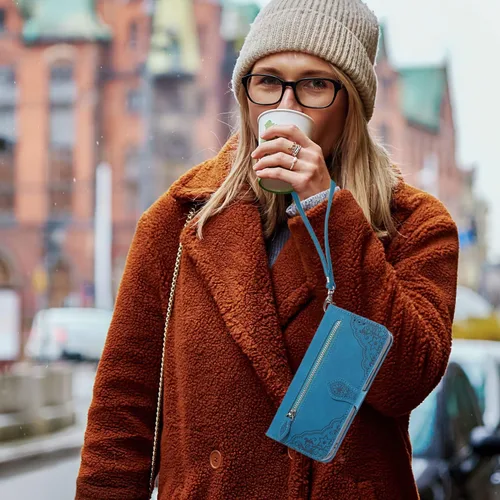 Miniatura 5 de Funda tipo cartera para Moto G Pure/G Power 2022/G Play 2023, funda de piel sintética de lujo con cremallera y soporte para tarjeta de crédito