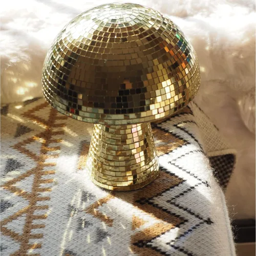 Miniatura 3 de Bola de discoteca creativa de hongo para fiesta, decoración de mesa, espejo retro hecho a mano, bola de discoteca en forma de hongo, decoración
