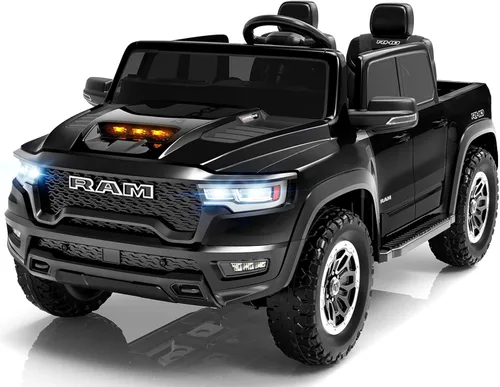 RAM 1500 RHO con Licencia - Coche Eléctrico de 2 Asientos, Coche de Paseo de 24V para Niños Grandes con Control Remoto, Juguete de Paseo para Niños
