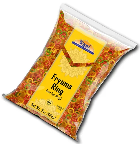 Miniatura 8 de Rani Far Far / Fryums (pellet de trigo y tapioca) Forma de anillo de 7 onzas (7.05 oz) ~ Vegano, Kosher, sin cocinar, utilizado para hacer papad
