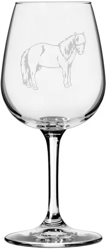 Miniatura 50 de Morgan Body Horse - Copa de vino grabada multiusos (12.75 onzas)