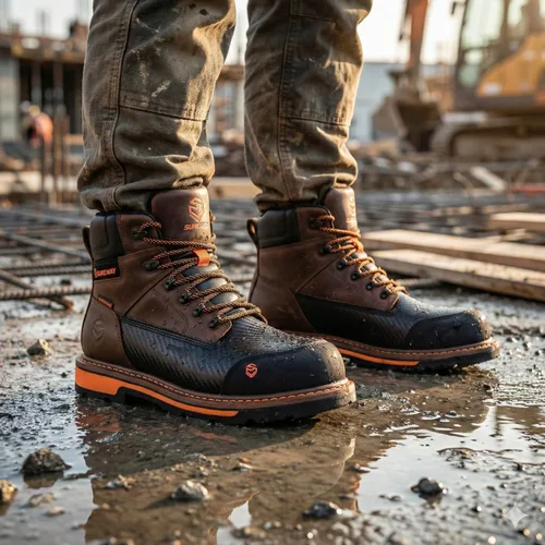 Miniatura 2 de SUREWAY Botas de trabajo GoodyearWelt resistentes al agua para hombre, 6 pulgadas, suaves, compuestas, resistentes al aceite/antideslizante, suela