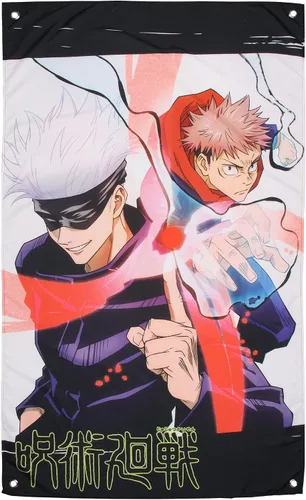 JUST FUNKY Jujutsu Kaisen Tapiz JJK Manga Arte de pared Anime Decoración Satoru Gojo y Yuji Itadori 30 x 50 pulgadas