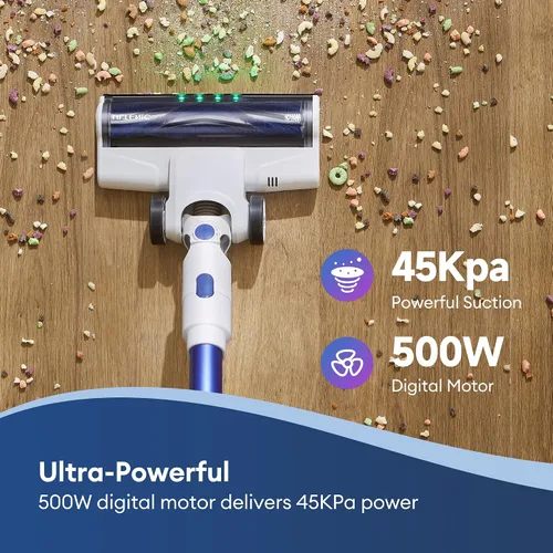 Miniatura 3 de Ultenic Aspiradora inalámbrica, 40 KPa y 450 W, aspiradora recargable, máximo 40 minutos de funcionamiento, diseño de pie con capacidad de cubo