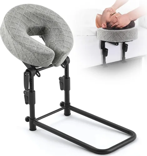Miniatura 9 de Qunclay Reposacabezas de masaje para cama, color verde, altura ajustable, cuna de masaje en casa, masajes portátiles, soporte para reposacabezas