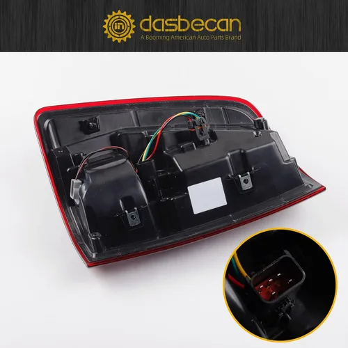 Miniatura 4 de Dasbecan Conjunto de luces traseras LED con bombillas compatibles con Dodge RAM 1500 2013-2018 RAM 2500 3500 2014-2018, lente roja, interior negro