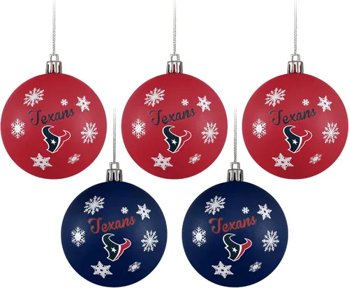 Miniatura 7 de FOCO Dallas Cowboys NFL 5 Pack Shatterproof Ball Ornament Set