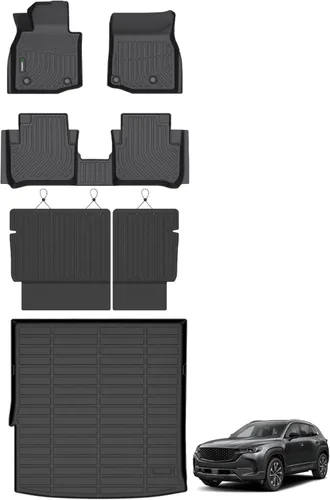 Miniatura 13 de ANBINGO® Alfombrillas de Piso para 2024 2025 CX-90 y CX90 PHEV (Híbrido Enchufable) 6 y 7 Asientos 2da Fila Asiento de Capitán o Asiento Tipo Cubo