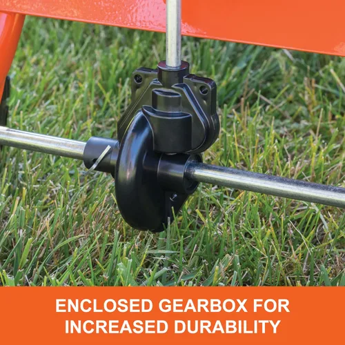 Miniatura 2 de Agri-Fab 45-0530-131, 85 lb. Esparcidor de transmisión de remolque, negro/naranja