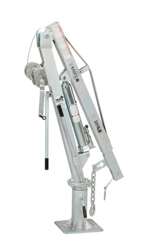 Miniatura 7 de Vestil WTJ-2-G Grúa de horca de acero galvanizado, capacidad extendida de 500 libras, alcance utilizable extendido 49-1/4 pulgadas, altura máxima