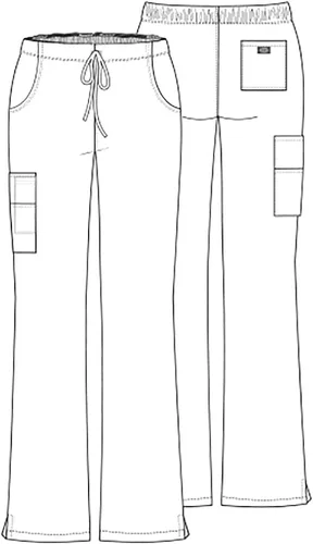 Miniatura 8 de Dickies - Pantalón cargo de tiro medio para mujer, con cordón, ropa quirúrgica