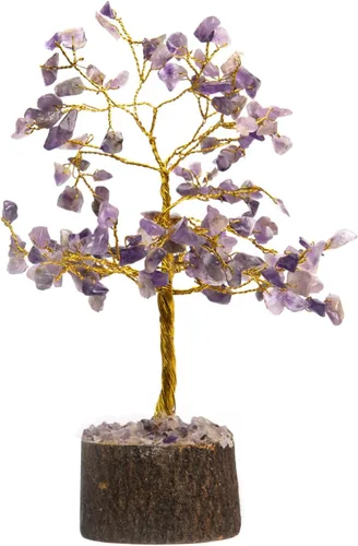 Miniatura 16 de Árbol de la vida de cristal de siete chakras para energía positiva, árbol de feng shui, árbol bonsái, piedras curativas, árbol de dinero, decoración