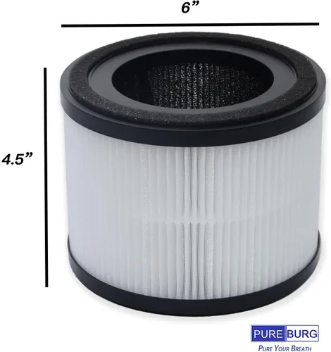 Miniatura 2 de PUREBURG Filtro de repuesto compatible con MOOKA AP-S0610L purificador de aire, H13 True HEPA y filtración multicapa de carbón activado, paquete de 2