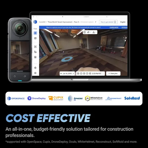 Miniatura 7 de Insta360 X4 Kit de Construcción - Cámara de construcción 360°, video HDR 360 de 8K30fps, foto de 72MP, lapsos de tiempo de 11K, compatible