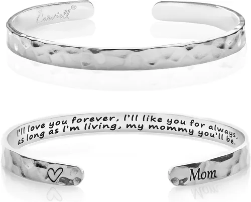 Miniatura 48 de Carviell Pulseras grabadas para mujer, inspiradoras, amistad, amor, mamá, hija, hermana, cristiana, graduación, conmemoración y regalos de boda, más
