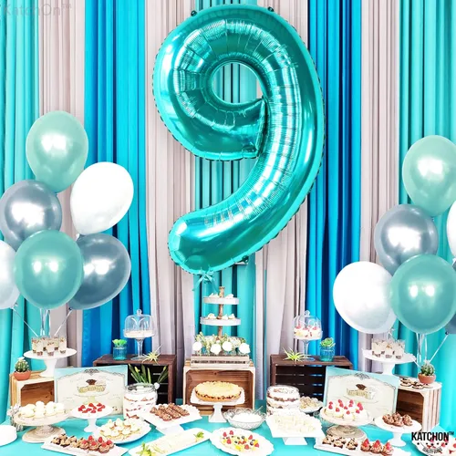 Miniatura 25 de KatchOn, Globo azul del número 1 para el primer cumpleaños, grande, 40 pulgadas, globo azul número 1 para primer cumpleaños, globo azul marino
