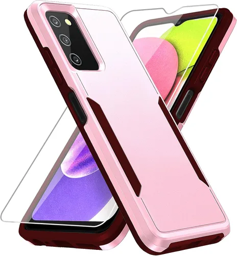 Miniatura 10 de Funda para Samsung Galaxy A03S, con protector de pantalla [prueba de caídas de grado militar], resistente, resistente, a prueba de golpes, para Negro