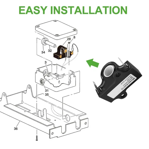 Miniatura 6 de 10L0L Sensor de aceleración inductivo para carritos de golf EZGO TXT Medalist eléctricos de 1994 en adelante Reemplaza 25854G01 25854-G01