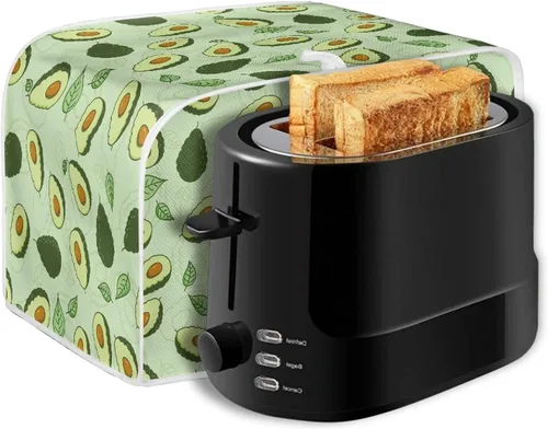 Miniatura 3 de Coldinair Cubierta para tostadora de dos rebanadas con estampado de aguacate, cubierta de electrodomésticos pequeños con diseño de frutas