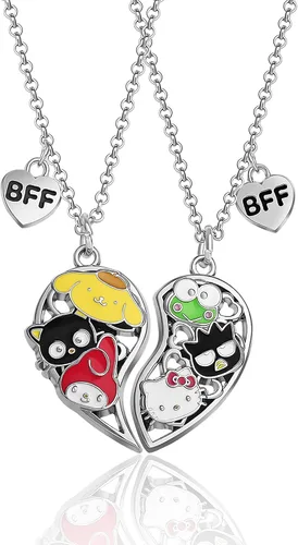 Hello Kitty Sanrio and Friends - Juego de collar de amistad para niñas de 16 + 3 pulgadas, con licencia oficial, Disfraz, No es una piedra preciosa
