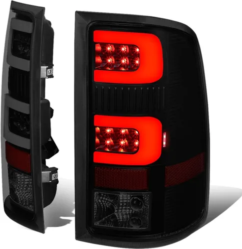 Miniatura 13 de Auto Dynasty Luces Traseras de Cola Compatibles con 2007-2014 GMC Sierra 1500 2500HD 3500HD, Luces de Freno DRL Completas LED para Conductor