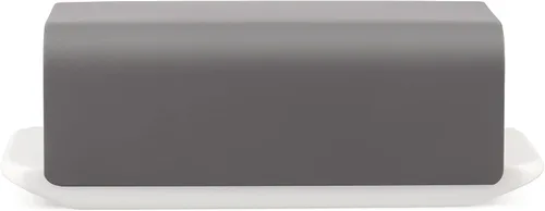 Miniatura 2 de Alessi Mattina BG04 DG - Mantequera de porcelana con tapa en acero inoxidable 18/10, color con resina epoxi, color gris oscuro
