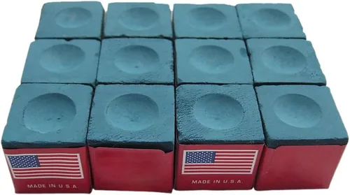 Miniatura 11 de Caja de tizas para tacos de pool/billar, 12 tizas Gris