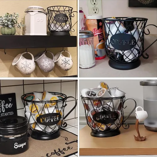 Miniatura 4 de TreeLen Soporte para tazas K para cápsulas de café para 35 Kcups Keurig Organizador de almacenamiento Accesorios de barra de café para mostrador