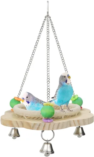 Wontee Nido de pájaros, loro de cría de loros, columpio colgante de pájaros para periquitos, periquitos, conures, cacatúas, caique, loro senegal