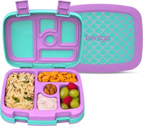 Miniatura 33 de Bentgo Kids Prints - Lonchera de 5 compartimentos estilo bento, a prueba de derrames, porciones de tamaño ideal para niños de 3 a 7 años, duradera