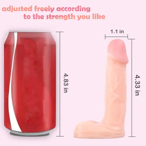 Miniatura 3 de Consolador pequeño realista de 4 pulgadas, tapón anal para principiantes, consolador anal suave con eje curvado y bolas, juguete sexual para adultos