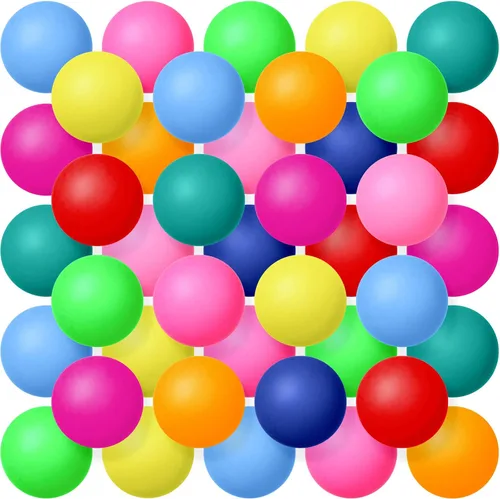 Lewtemi Paquete de 300 pelotas de tenis de mesa, bolas de plástico de 0.08 oz y 1.575 in, pelotas hinchables para decoración de fiestas, Con color