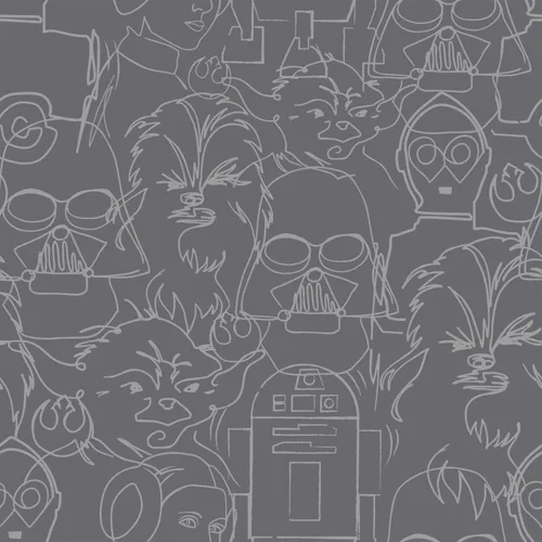 Miniatura 2 de RoomMates RoomMates, RMK12453PL - Papel pintado de Star Wars Saga Line Sketches