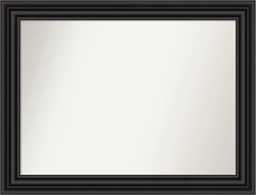 Miniatura 668 de Amanti Art Espejo personalizado, espejo de baño negro puente, espejo de pared o espejo de tocador de baño sobre el fregadero (26 x 26 pulgadas)