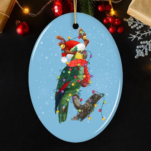 Miniatura 3 de Adornos de Navidad con temática de animales (adorno de Navidad de loro)