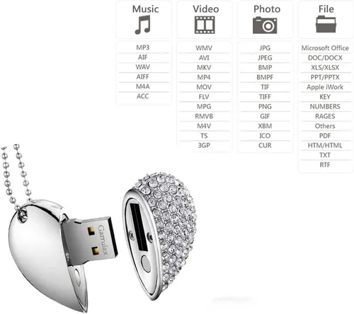 Miniatura 3 de Unidad flash USB, 8 GB, 16 GB, 32 GB, 64 GB, USB 2.0, memoria USB, almacenamiento de fecha, unidades de pulgar Pendrive (32 GB, plateado)