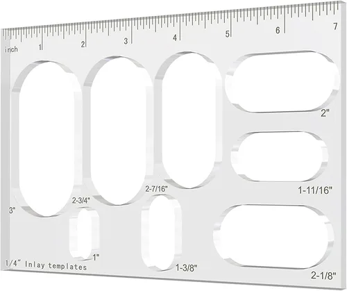 Herramienta de plantilla de plantilla de plantilla de enrutador de incrustaciones elípticas Plantillas decorativas con incrustaciones de clave