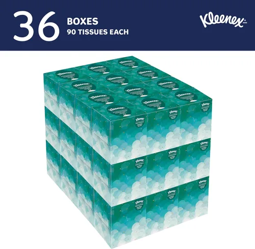 Miniatura 2 de Kleenex Pañuelos Faciales Profesionales, a Granel (21270), 2 Capas, Blanco, Formato de Caja Cúbica Vertical, Diseñado para Empresas