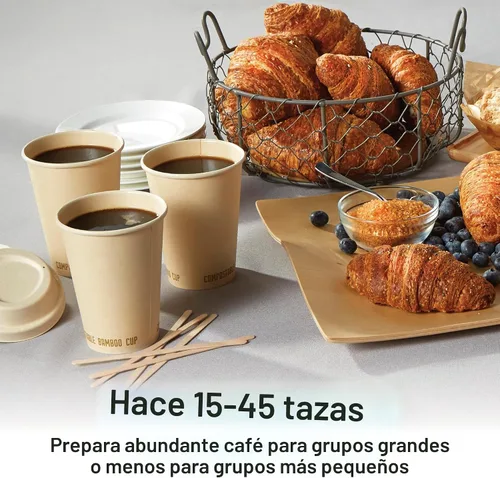Miniatura 2 de Hamilton Beach Urna de café de 45 tazas y dispensador de bebidas calientes, color plateado