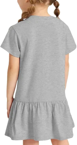 Miniatura 3 de Vestido de perezoso acanalado para niños pequeños, vestido de flores para niñas, vestido gráfico para niños pequeños