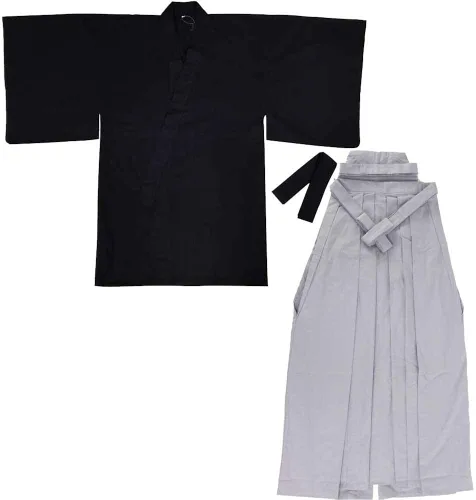 Miniatura 3 de Edoten Japonés Samurai Hakama Uniforme NV-GY M, Hkmsnvgy3