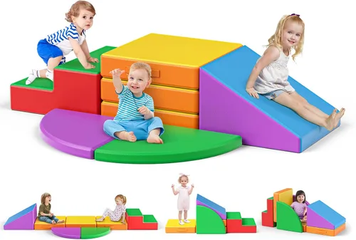 Miniatura 16 de Lischwert Bloques de escalada de espuma para niños pequeños de 1 a 3 años, juego suave de 4 piezas con juguetes de exploración para gatear, bloques